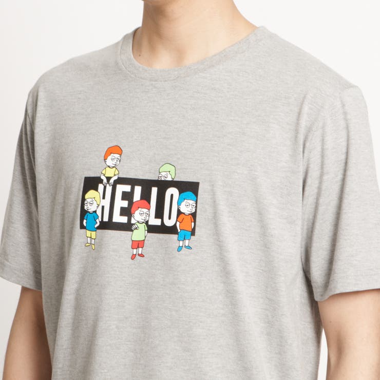 HELLOボックスプリントTシャツ BR18SM03-M013[品番：WG010030429