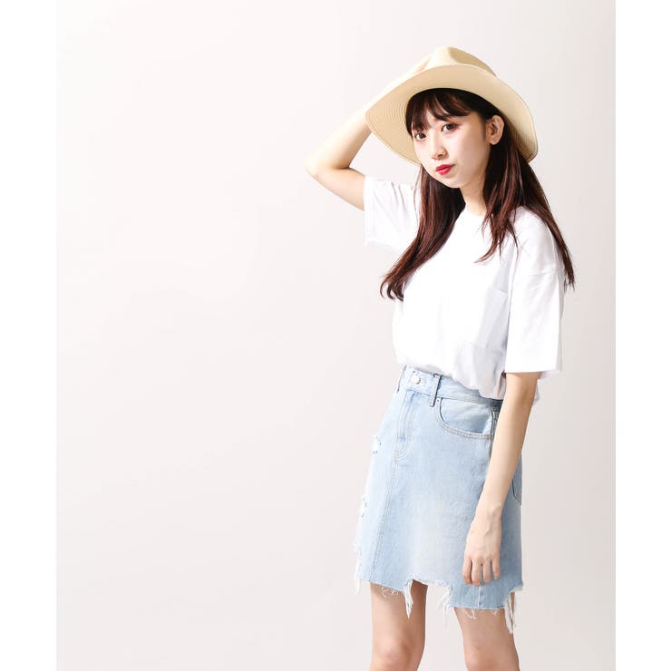 デニムリメイクミニスカート BR18SM04-L045[品番：WG010030553]｜WEGO