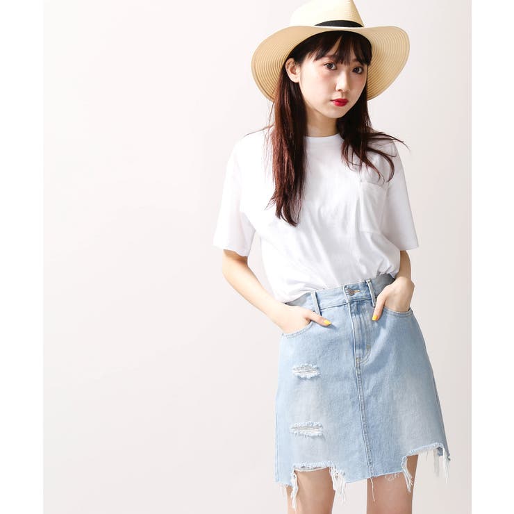 デニムリメイクミニスカート BR18SM04-L045[品番：WG010030553]｜WEGO