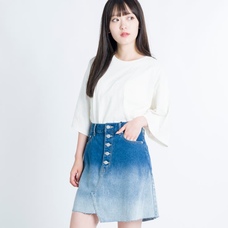デニムリメイクミニスカート BR18SM04-L045[品番：WG010030553]｜WEGO