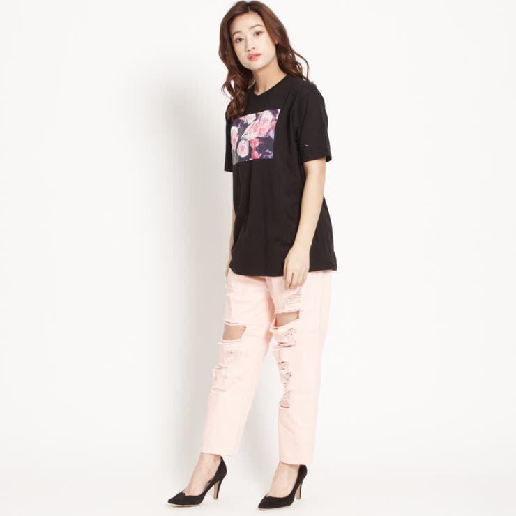フラワーフォトプリントTシャツ BR18SP04-L023[品番：WG010030618