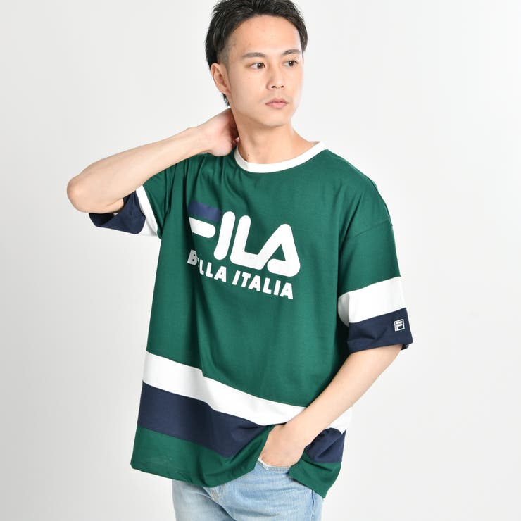 FILA別注ビッグシルエットライン切替Tシャツ FH7355[品番