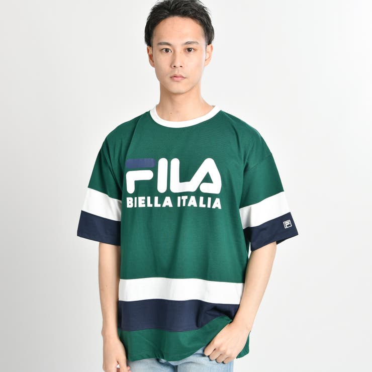 FILA別注ビッグシルエットライン切替Tシャツ FH7355[品番
