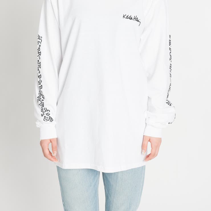 tシャツ HARING　クルーBASICロングTシャツ レディース 1_1.jpg