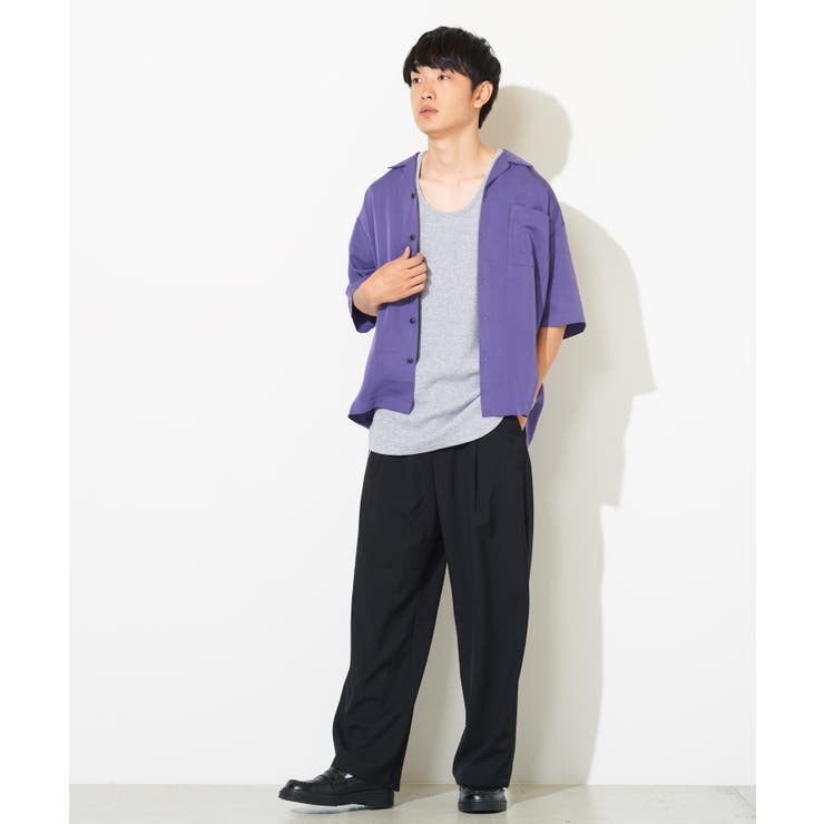 SHOKAY（ショーケイ) ウィメンズ・ニットタンクトップ（パープル) ラウンドワッフルタンクトップ WS19AW09 M6105韓国[品番