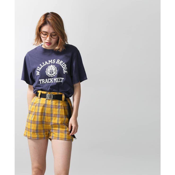 ベルトチェックショートパンツ BR18SM06-L054[品番：WG010032066