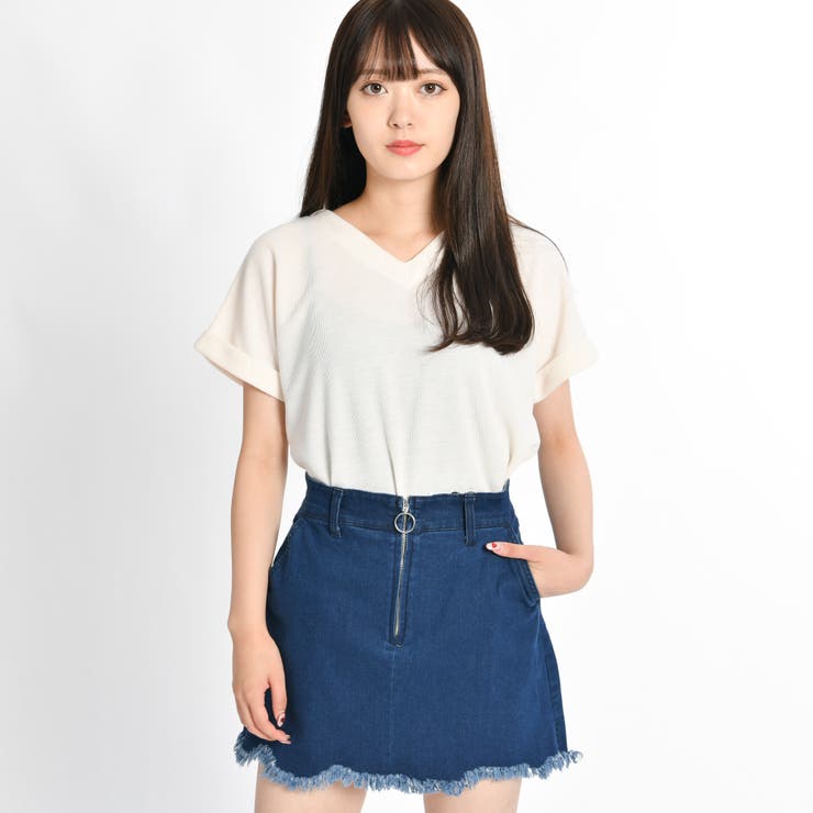 カットオフタイトデニムスカパン BR18AU08-L006 | WEGO【WOMEN】 | 詳細画像1 