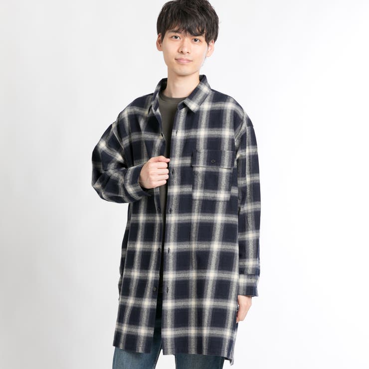 オンブレチェックバルーンロングシャツ Bv18au08 M003 品番 Wg Wego Men ウィゴー のメンズファッション通販 Shoplist ショップリスト