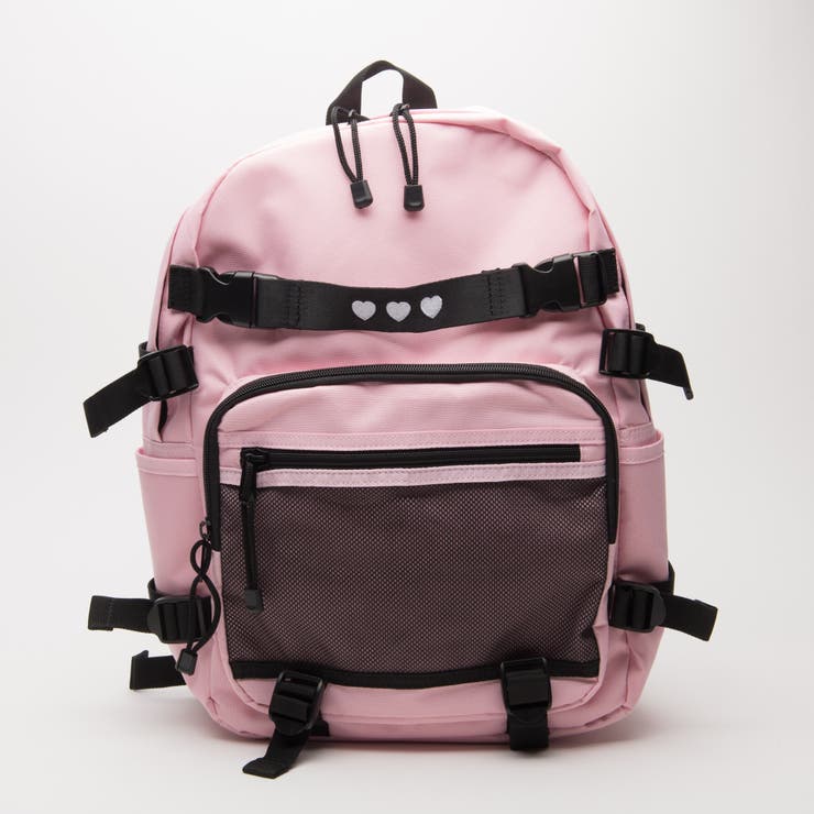 価格相談可‼️ノベルティ リュック ゴールド金具　ツィード ピンク❤️ カスタムベルトチャームリュック BR18AU08-LG0025[品番