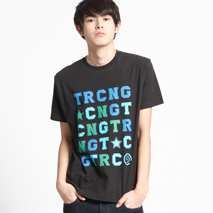 ブラック | TRCNGコラボTシャツ BR18SM07-M005 | WEGO【MEN】