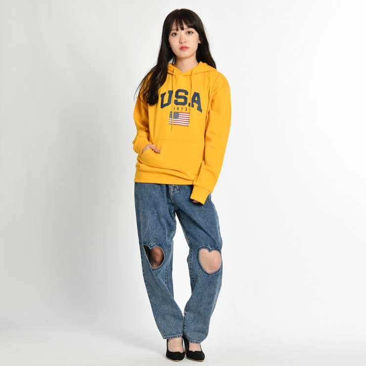 USAロゴプリントパーカー BR18AU08-L062[品番：WG010033658