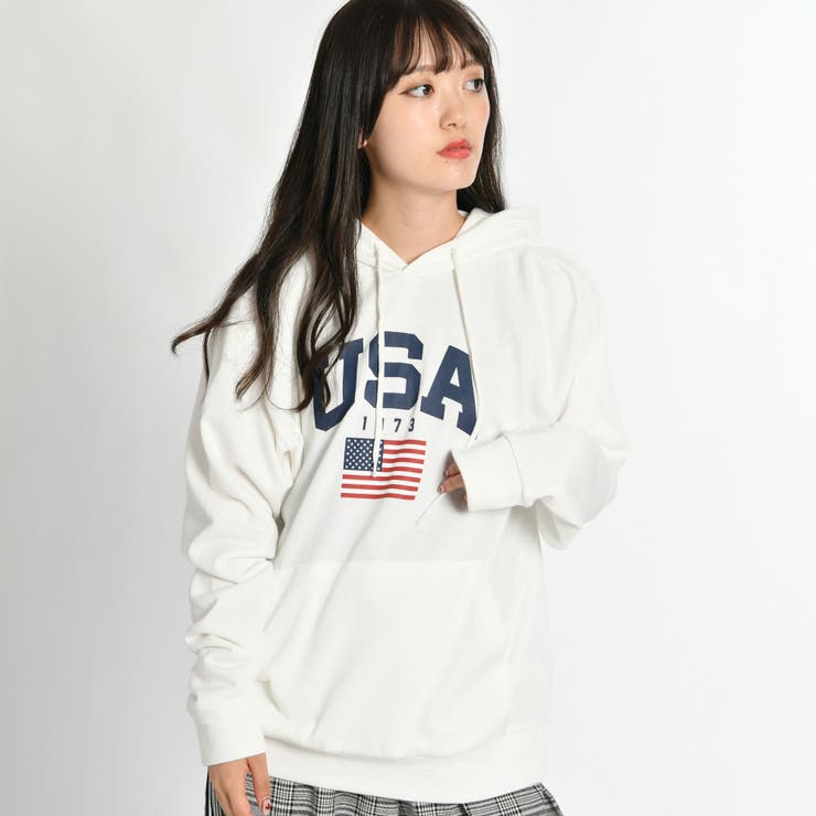 USAロゴプリントパーカー BR18AU08-L062[品番：WG010033658