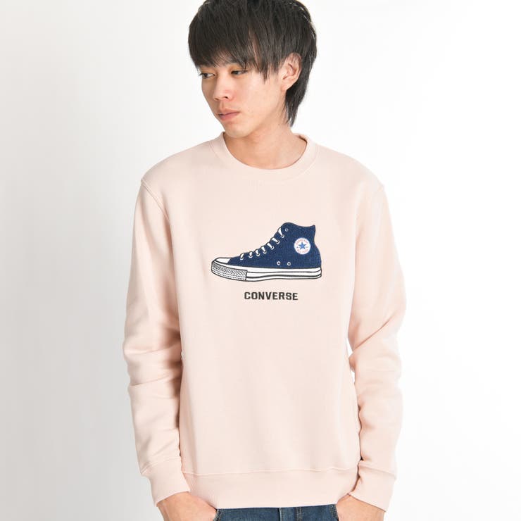 コンバースサガラシューズ刺繍起毛プルオーバー MC18WN11-M003[品番 