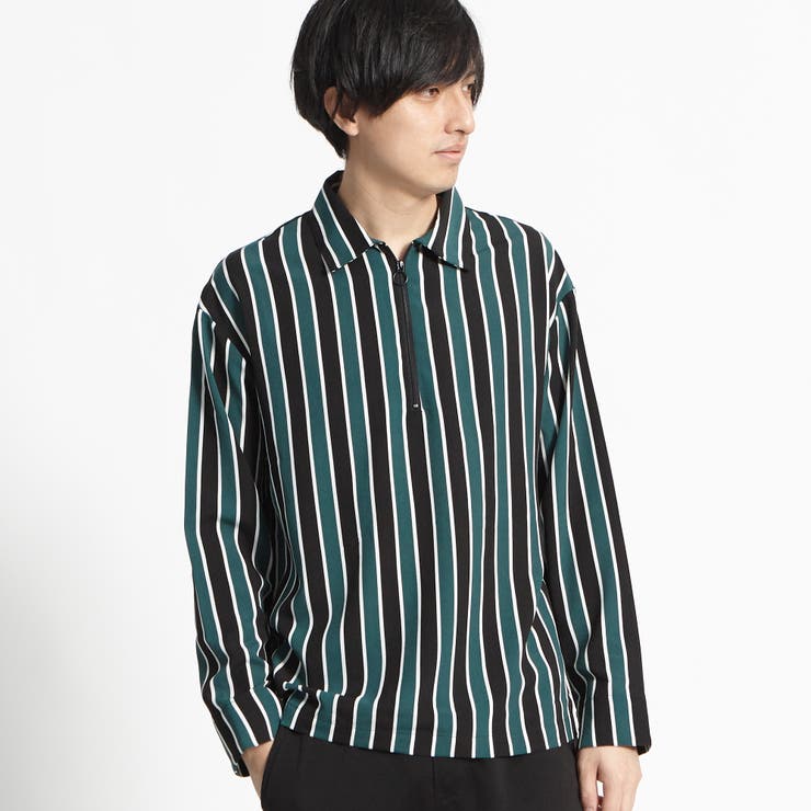 BURBERRY GOLF ストライプ ハーフジップシャツ トップス BURBERRY GOLF ストライプ ハーフジップシャツ トップス BURBERRY GOLF