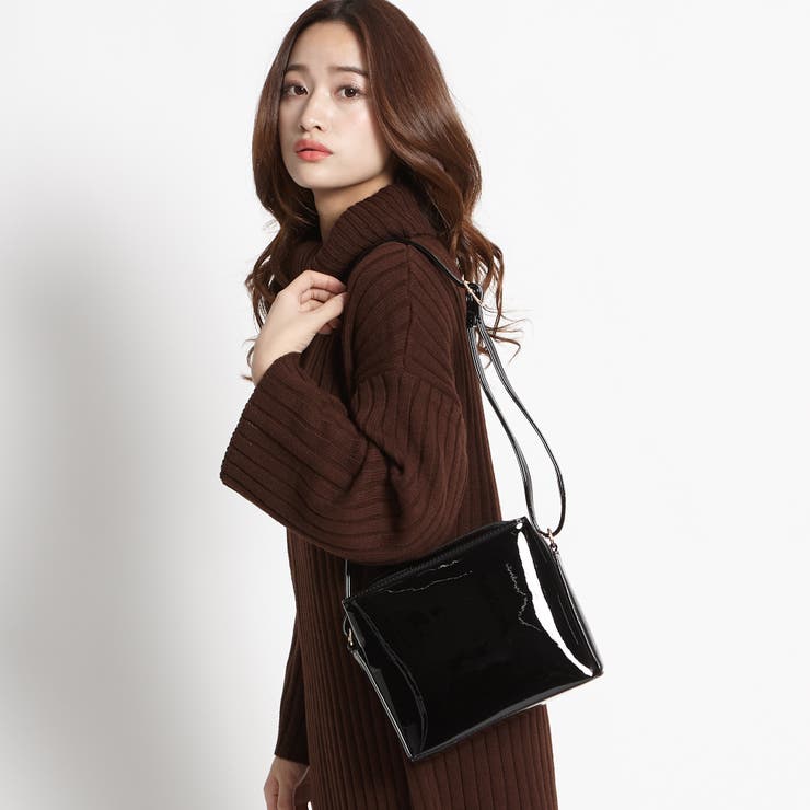 エナメルショルダーバッグ BR18WN11-LG0021[品番：WG010034915]｜WEGO