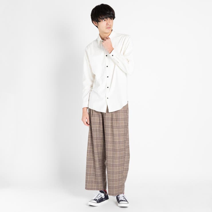 ベルト付キチェックワイド起毛スラックス BR18WN11-M017 | WEGO【MEN】 | 詳細画像10 