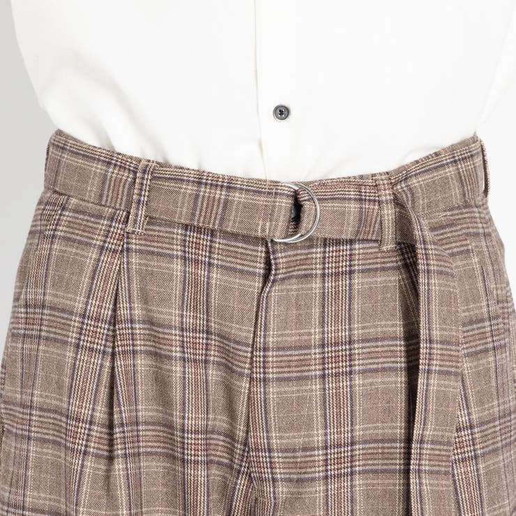ベルト付キチェックワイド起毛スラックス BR18WN11-M017 | WEGO【MEN】 | 詳細画像5 