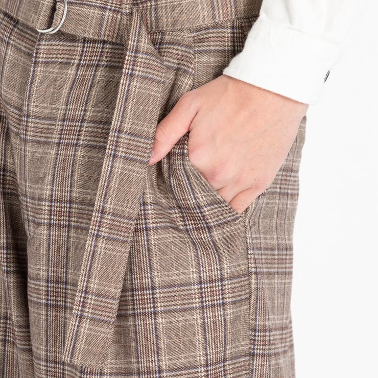 ベルト付キチェックワイド起毛スラックス BR18WN11-M017 | WEGO【MEN】 | 詳細画像6 