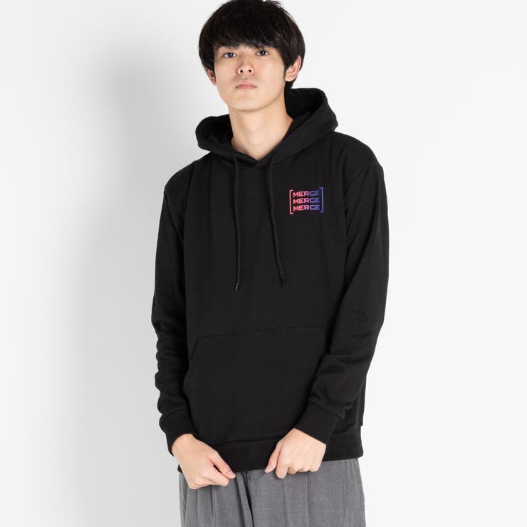 ブラック | グラデーションプリント起毛プルパーカー BR18WN11-M022 | WEGO【MEN】