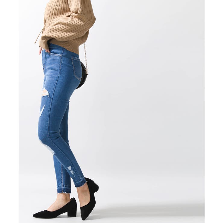 ハイウエストクラッシュスキニーパンツ BS19SP12-L013[品番 