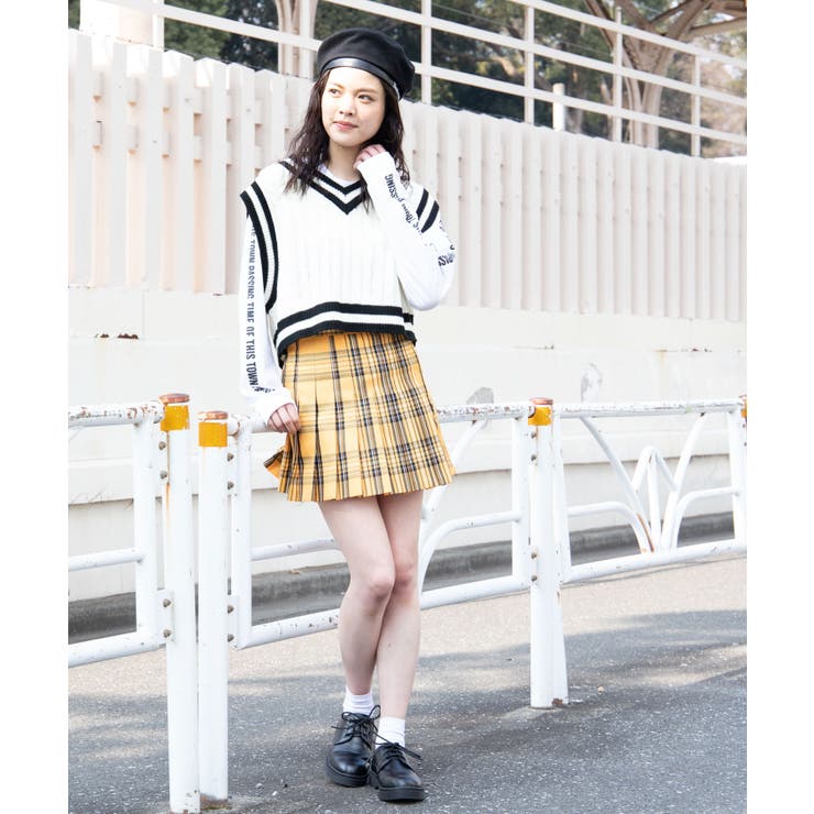 チェックプリーツミニスカート BS19SP12-L015[品番：WG010035645