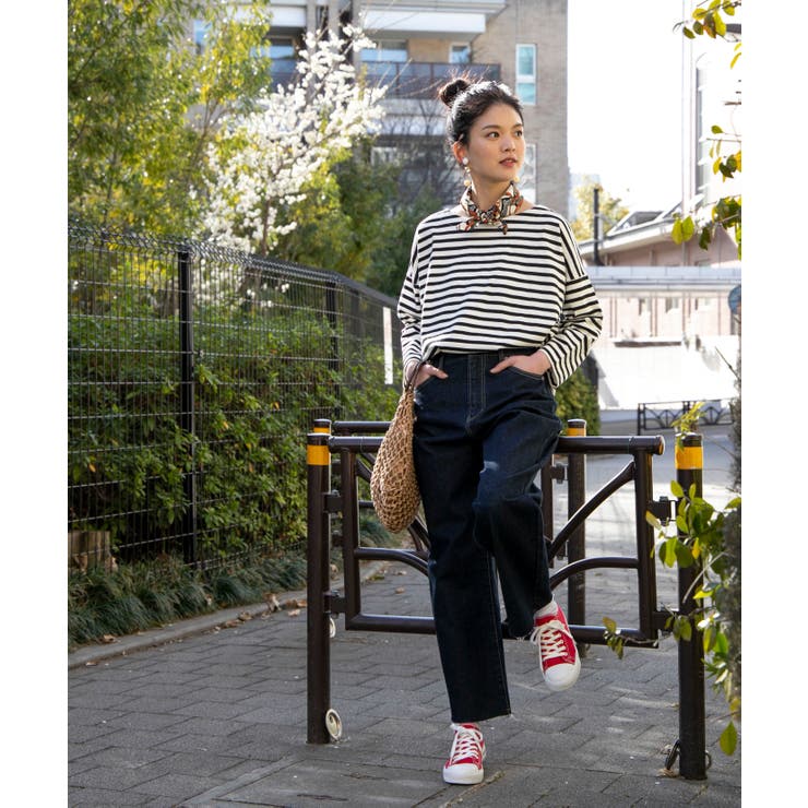 デニムストレートワイドパンツ BS19SP01-L003[品番：WG010036138
