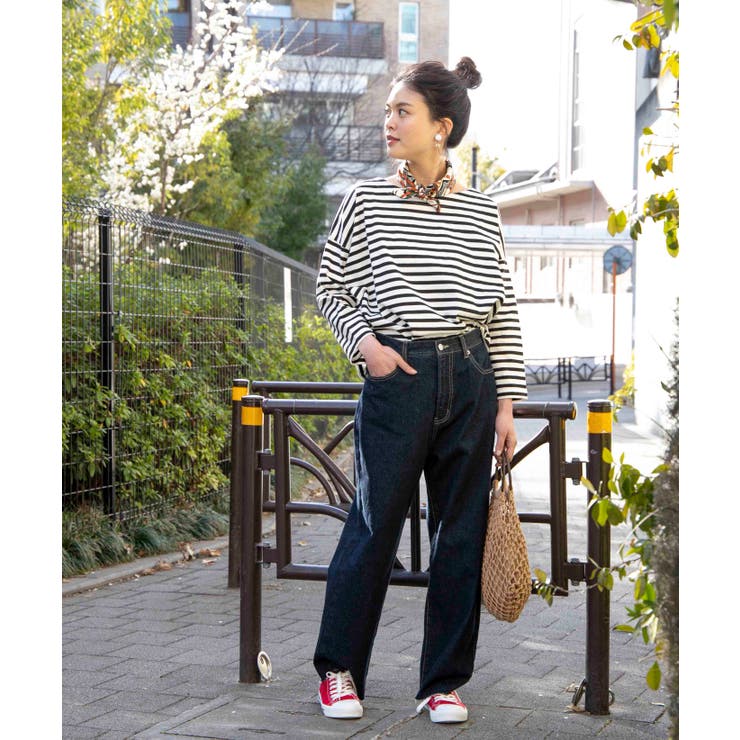デニムストレートワイドパンツ BS19SP01-L003[品番：WG010036138