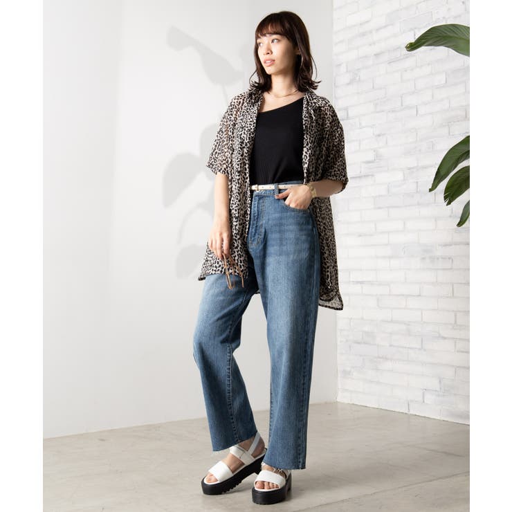 デニムストレートワイドパンツ BS19SP01-L003[品番：WG010036138