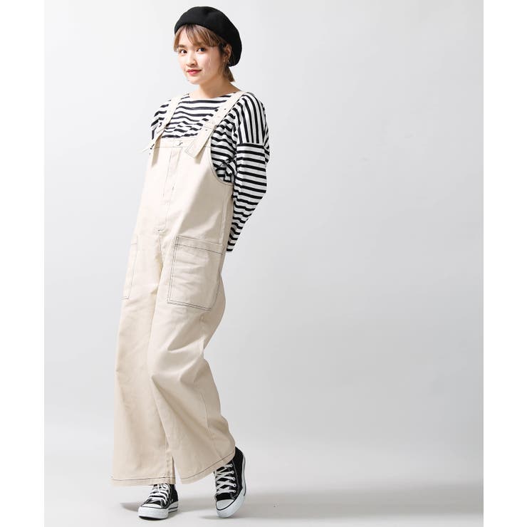 配色ステッチオーバーオール BR19SP01-L056[品番：WG010036240]｜WEGO 