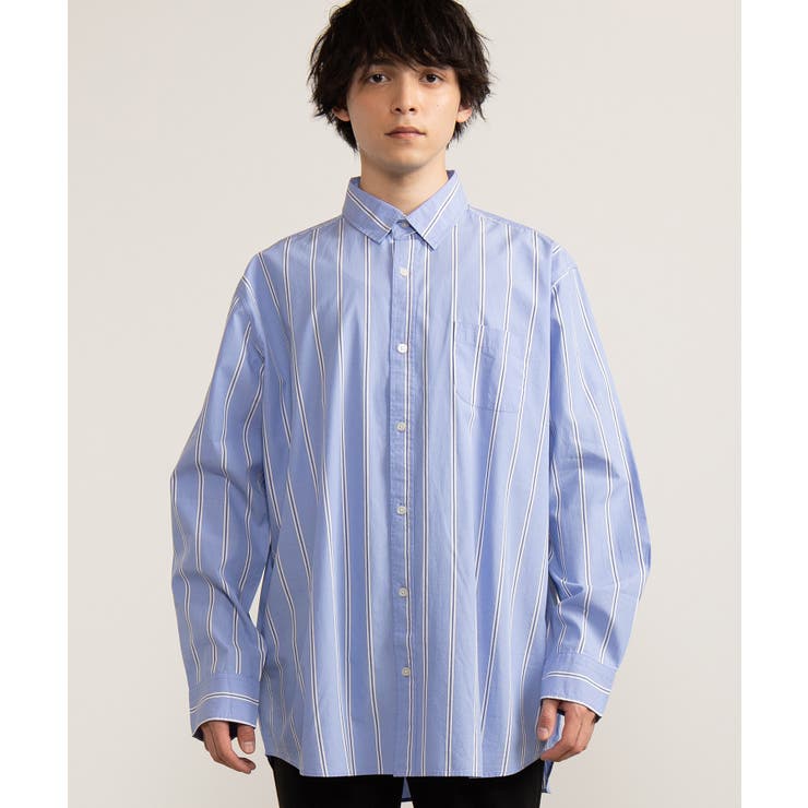 期間限定30％OFF! マルチストライプロングシャツ BR19SP02-M008[品番：WG010036313 トップス