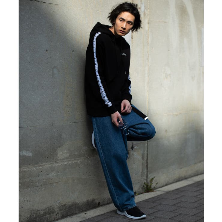 Kappa別注ラインテープロゴプルパーカー MC19SP02-M007[品番