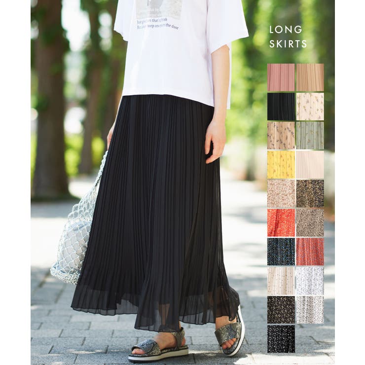 シフォンプリーツロングスカート BR19SP02-L023 | WEGO【WOMEN】 | 詳細画像1 