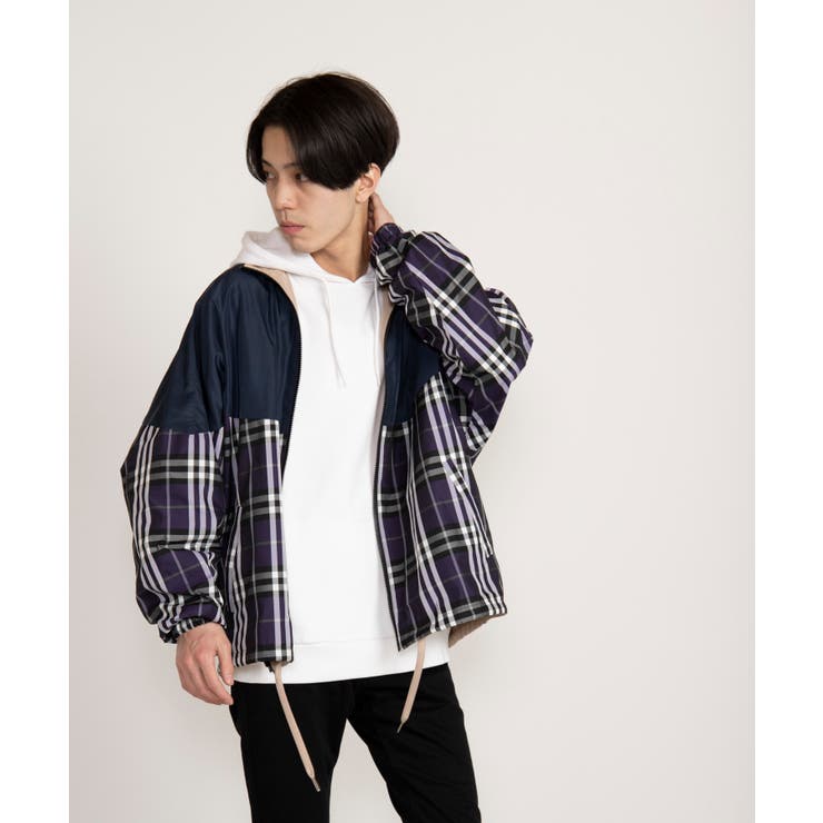 チェック切替リバーシブルブルゾン JS19SP02-M004[品番：WG010036823