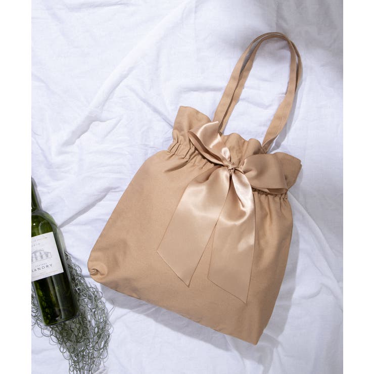 リボン巾着トートバッグ BR19SP03-LG0041[品番：WG010036787]｜WEGO