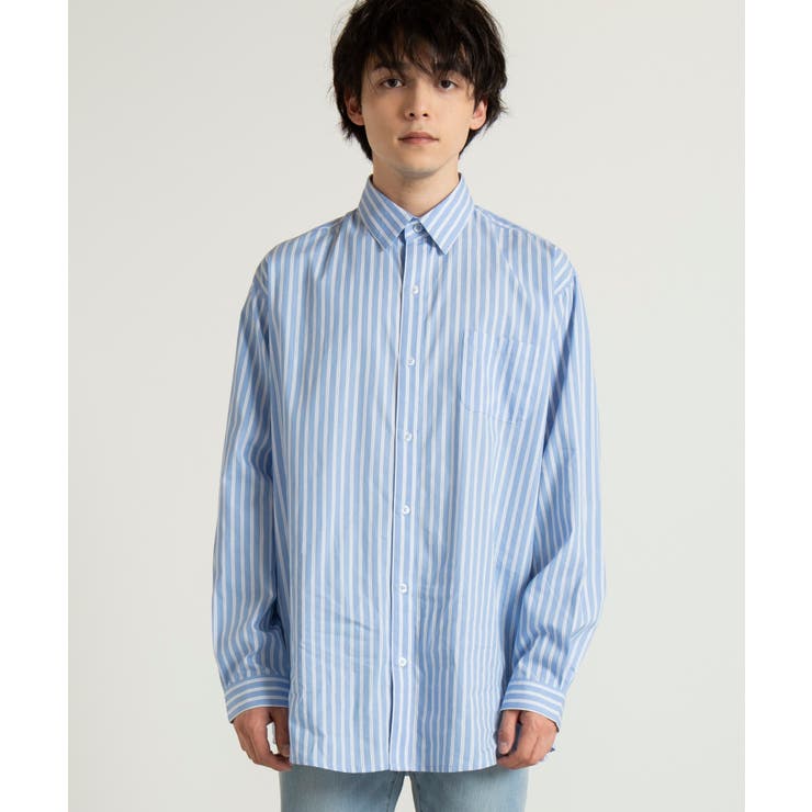 ストライプロングシャツ BR19SP03-M011[品番：WG010036844]｜WEGO【MEN