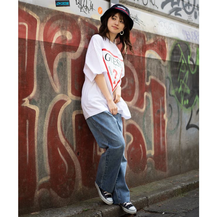 GUESS別注プリントビッグTシャツ MJ2K8003WG[品番：WG010036858