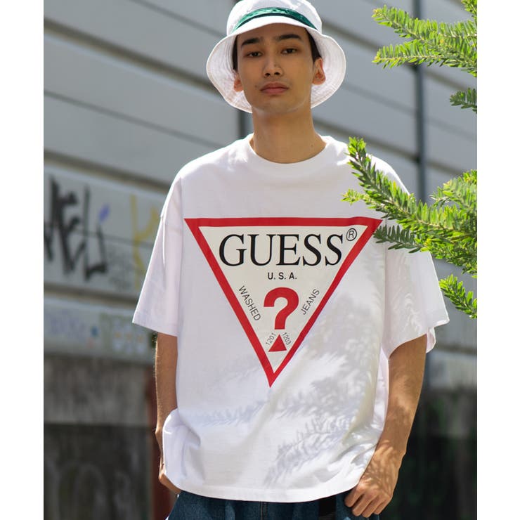 GUESS 長袖Tシャツ M 白 ユニセックス オシャレ ジャケット ジャージ