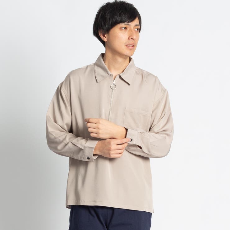 フィブリルハーフZIPシャツ BR19SP03-M013[品番：WG010036950]｜WEGO