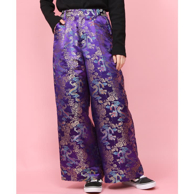 &ellecy 綸子チャイナパンツ Amazon.co.jp: Rock88 チャイナドレスロングドレストップ+ワイド