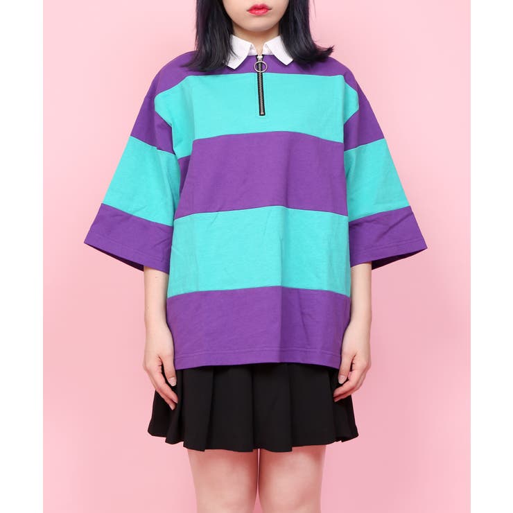 WC】切替半袖ラガーシャツ[品番：WG010037177]｜WEGO【WOMEN