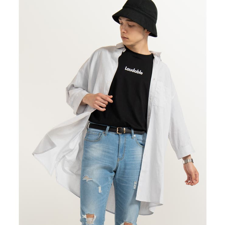 通販 公式サイト - 驚きの激安価格 フランスリネン7分袖ロングシャツ BR19SM04-M032[品番 トップス