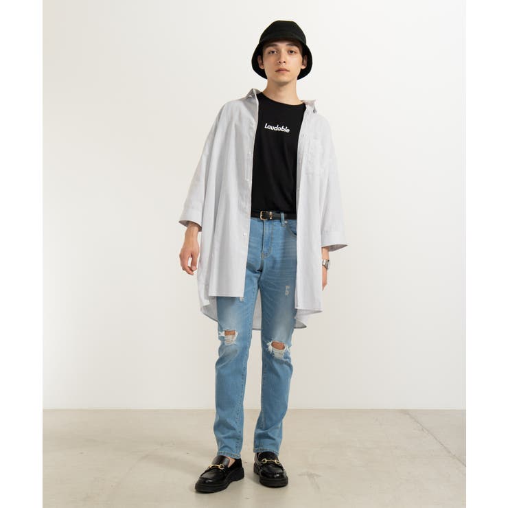 フランスリネン7分袖ロングシャツ BR19SM04-M032[品番