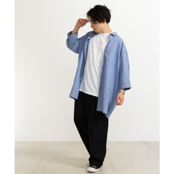 MARC LE BIHAN ダークグレー 長袖ロングシャツ MARC LE BIHAN/LONG-SLEEVED FRILLS TULLE T-SHIRT – boutiqueW