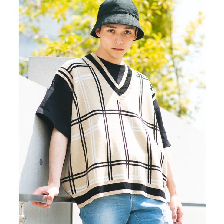 ジャガードチェックベスト Br19sm04 M029 品番 Wg Wego Men ウィゴー のメンズ ファッション通販 Shoplist ショップリスト