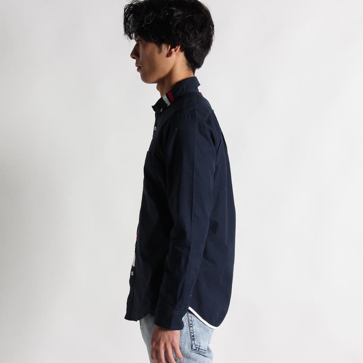 トリコ配色切替シャツ[品番：WG010017622]｜WEGO【MEN】（ウィゴー）の 