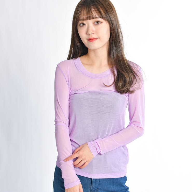 シースルーロングtシャツ Bl13au 23 006 品番 Wg Wego Women ウィゴー のレディースファッション通販 Shoplist ショップリスト