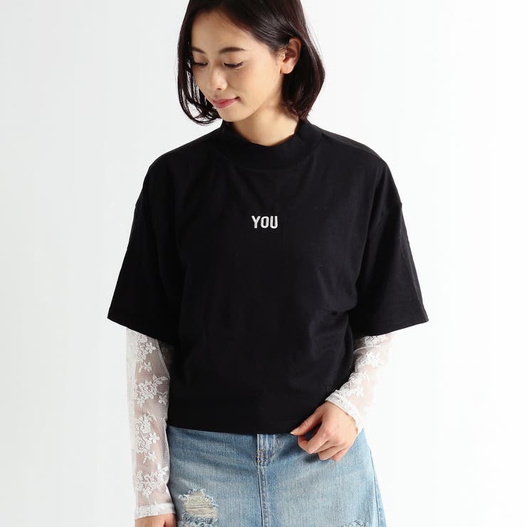 レースレイヤードTシャツ[品番：WG010001726]｜WEGO【WOMEN