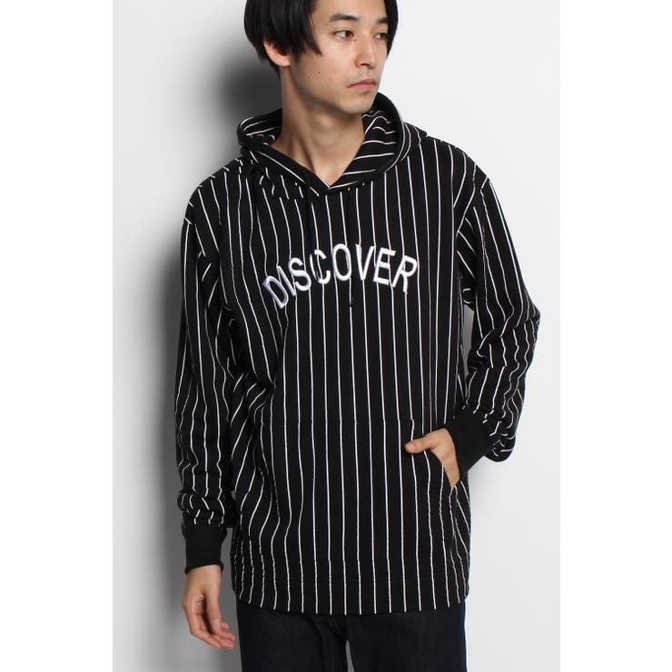 エンボス刺繍ストライプパーカー[品番：WG010002954]｜WEGO【MEN