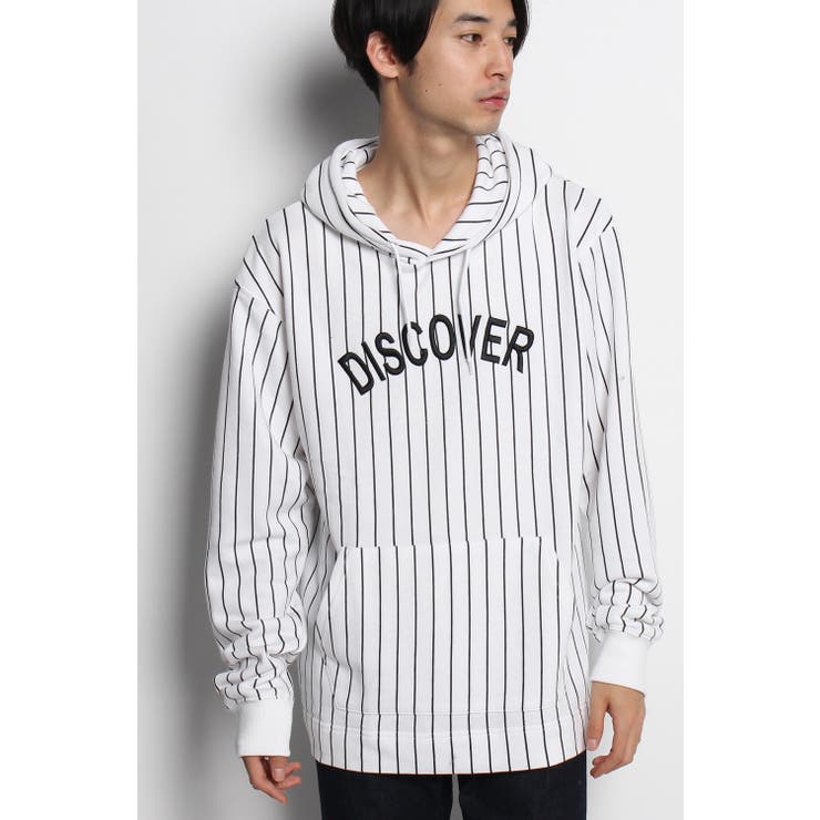 エンボス刺繍ストライプパーカー[品番：WG010002954]｜WEGO【MEN