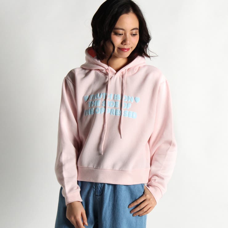 VETEMENTS オーバルロゴ クロップド コットンブレンド パーカー ラブロゴクロップドパーカー[品番：WG010016963]｜WEGO【WOMEN